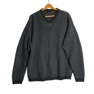 Bill‎ Blass Vintage Pullover Sweater Knit Textured Crew Neck Chunky Grunge 90s L